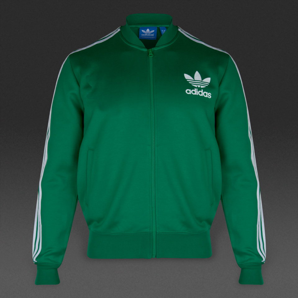 Adidas Originals Fashion Track Top Adicolor Green / White for Men